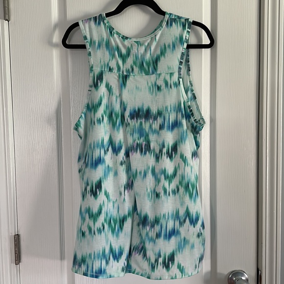 Tekgear DryTek green and blue tie dyed tank top scoop-neck sleeveless XXL - Picture 8 of 8